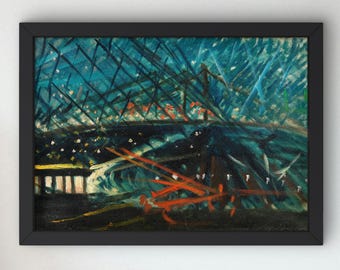 ブルックリン橋の夜景 by Joseph Stella 1918 美術館品質のプリント