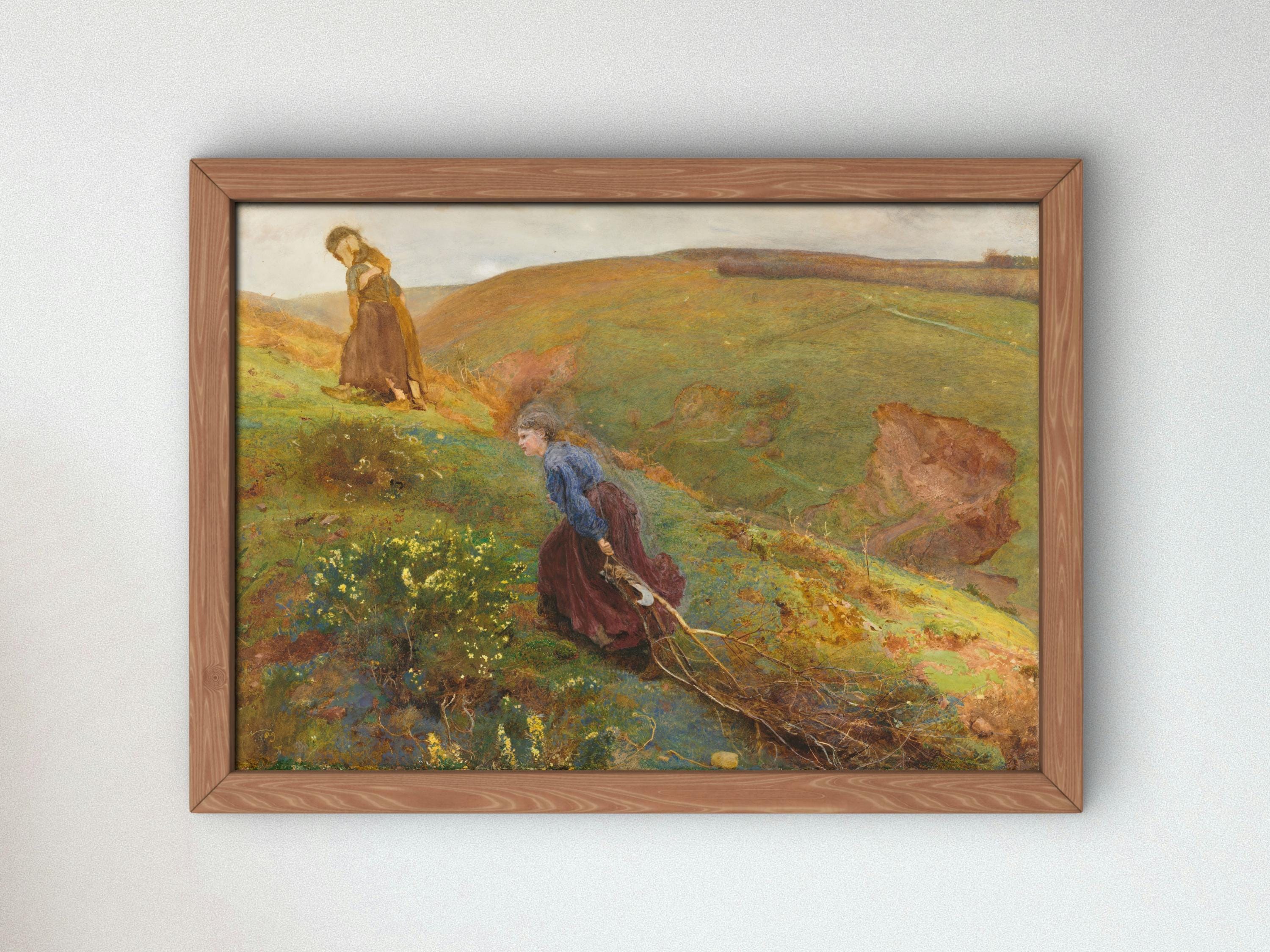 ジョン・ウィリアム・ノース作「The Wood Gatherers」（1869年