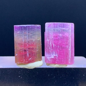 Natural Bi-Color Tourmaline Crystal | Stunning Terminated Crystal for Unique Pendant Designs | Terminated Crystals