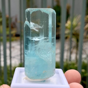 Natural Transparent Sky Blue Aquamarine Crystal from Shigar valley Skardu Pakistan , Mineral Specimen 38.55 Gram