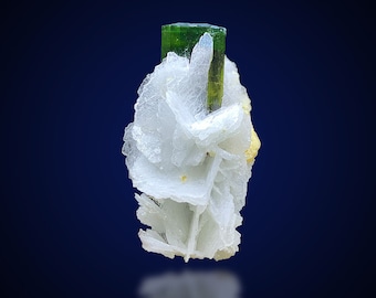 Green Cap Tourmaline Crystal with Albite, Pakistan