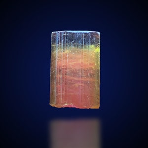 Tri-Color Watermelon Tourmaline Crystal, Natural Pink Green Tourmaline Crystal, Terminated Pink Green Crystal, 28 CT
