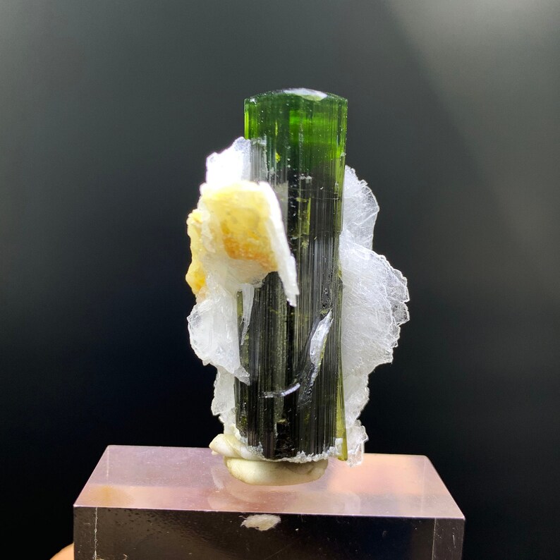 Green Cap Tourmaline with Albite