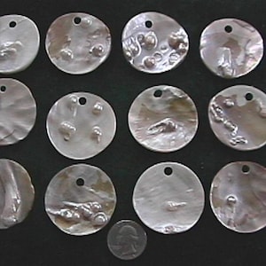 43mm - 45mm Blister Pearl Oyster Secrete Focal Pendant ONE 1