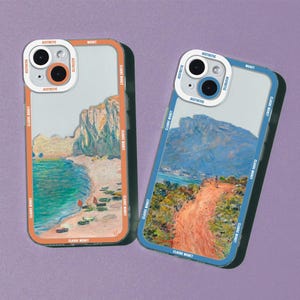 Custodia per telefono con motivo Claude Monet, custodia per iPhone 15, 14, 13, 12, 11 Pro Max, Samsung Galaxy S23, S24 Ultra, S21, S22