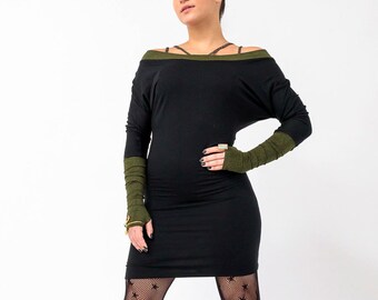 Bodycon dress with thumbhole  sleeves / Last one