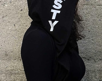NASTY Infinity Hooded Scarf – Unisex Statement Tee - Made in NYC