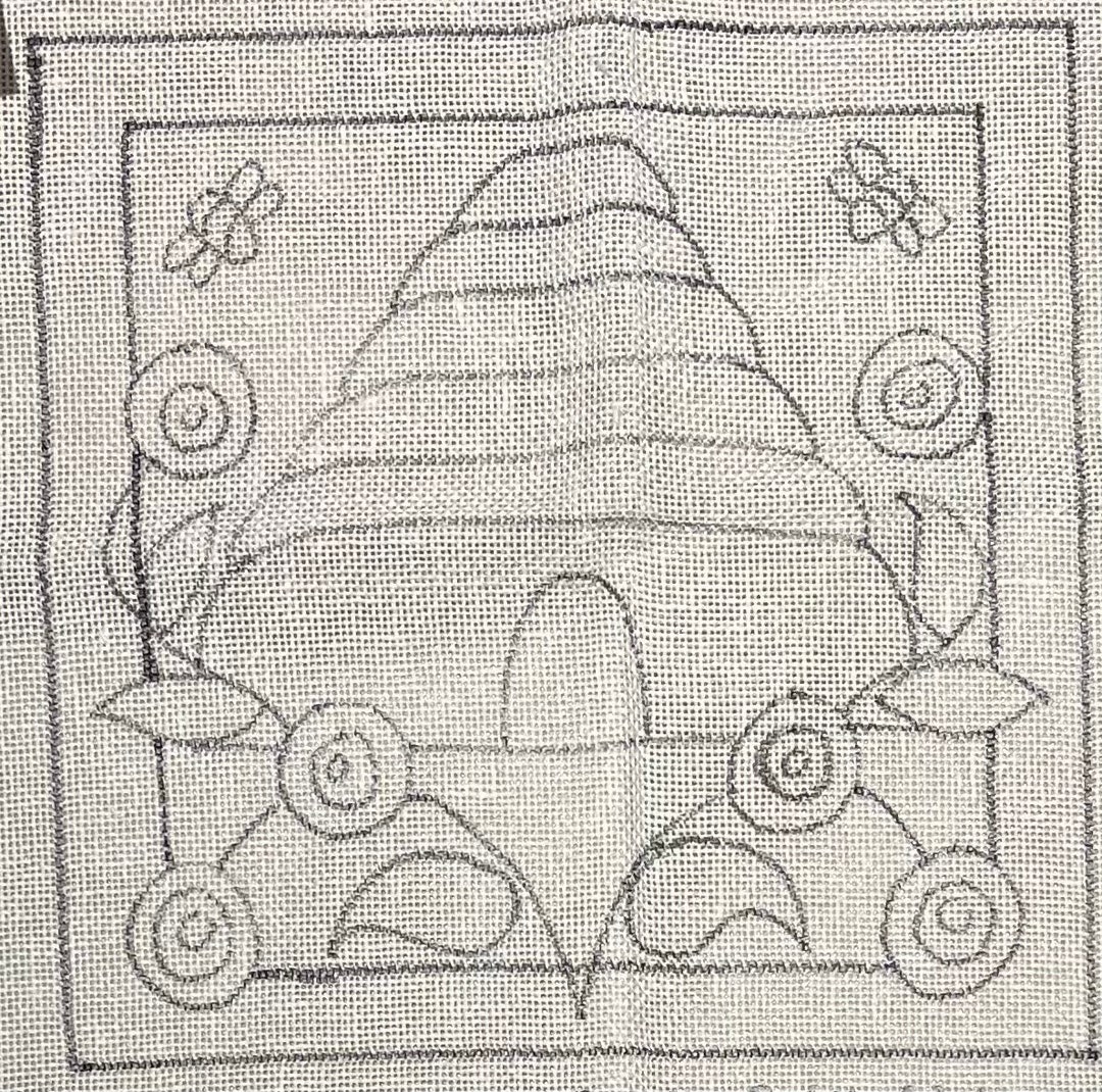 Bee Skep Rug Hooking PATTERN on Linnen - Etsy