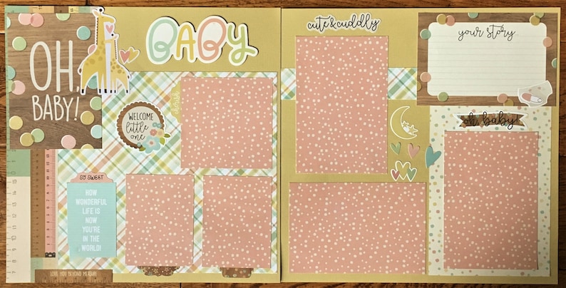 Scrapbooking Card Making Craft Paper 50 Sheets Designer Paper /"Little One/" Baby