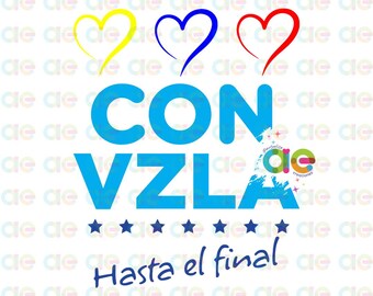 Venezuela SVG PNG, Con Vzla, Camiseta de Venezuela, Archivo de corte (Descarga digital)