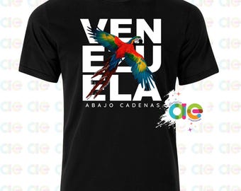 Abajo Cadenas Venezuela T-Shirt – Venezuela Graphic Tee – Unisex Printed Shirt