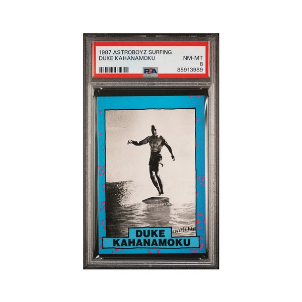 Duke Kahanamoku - 1987 Astroboyz Surf Cardz PSA Graded 8 NM-MT