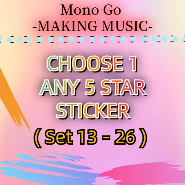 Mono Go 5 Star Sticker ( 1pc per order )