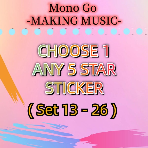 Mono Go 5 Star Sticker ( 1pc per order )
