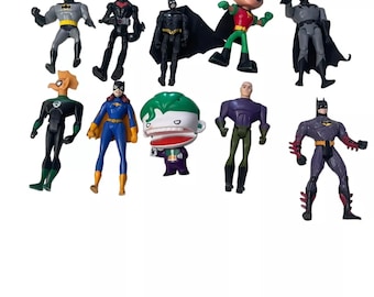 10 Qty DC Comics Superhero Toy Action Figure Bundle Lot