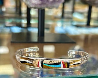 Native American Navajo Hand Stamped Handcrafted Copper & Sterling