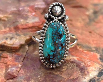 ネイティブアメリカン ナバホ ブルー スパイダーウェブ ターコイズ