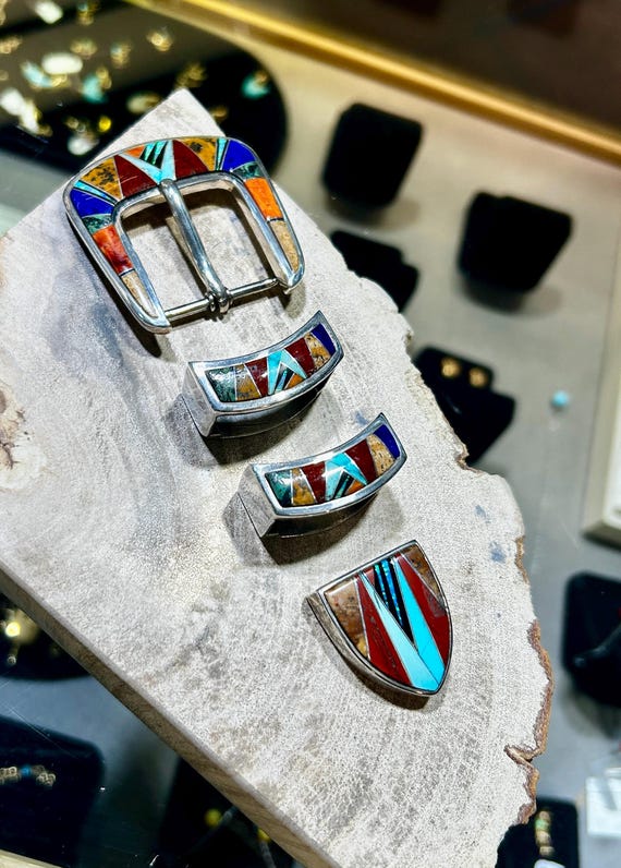 Navajo Handmade Multistone Jasper/opal/turquoise/lapis/spiny