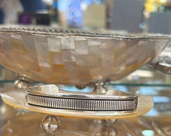 Herren / Damen Navajo Handmade Sterling Silber Dickes Manschette Armband