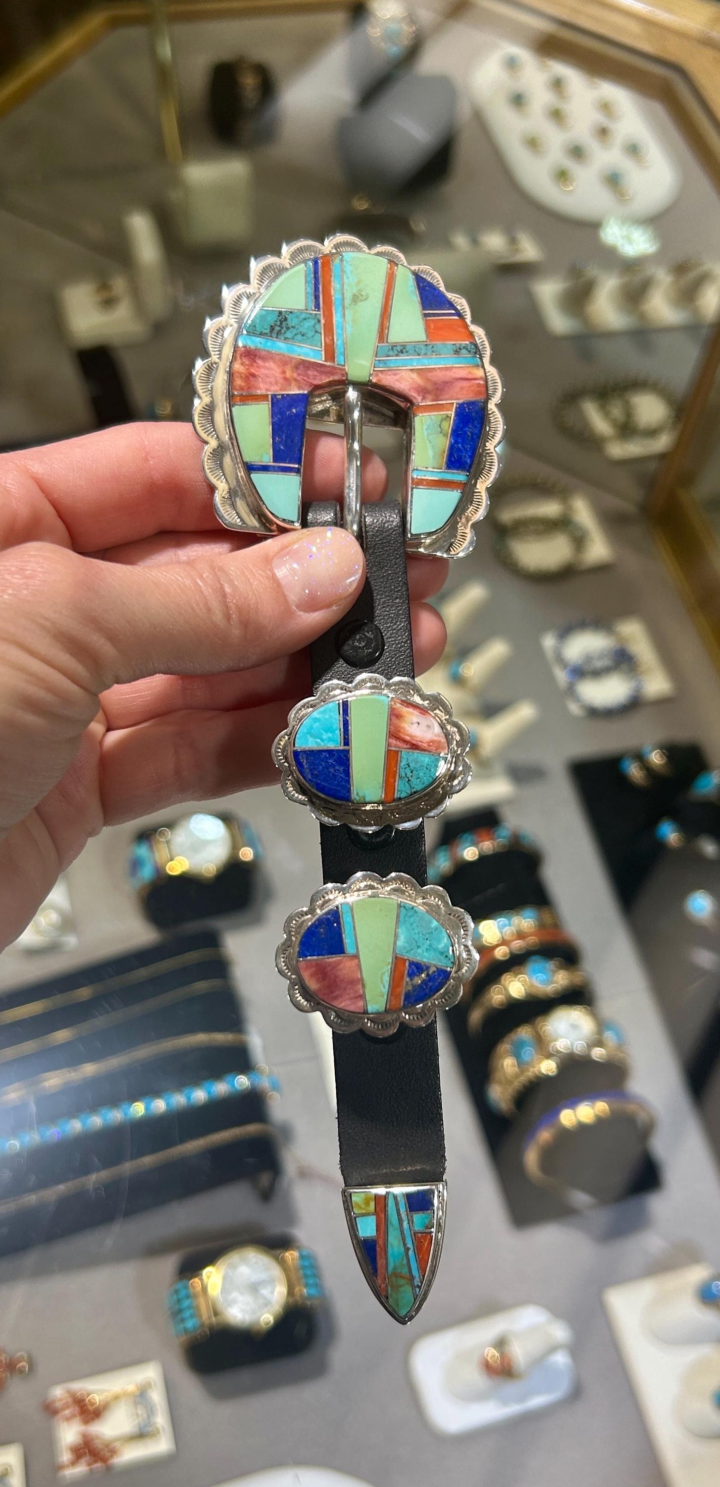 Navajo Handmade Multistone Lapis, Turquoise Purple Spiny Oyster