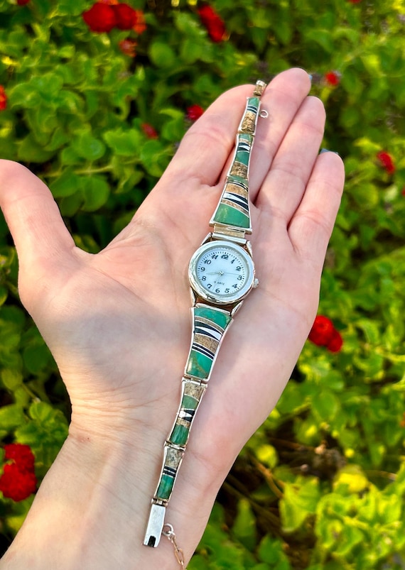 Chrysoprase Sterling Silver Navajo Handmade Calvin Begay Stone