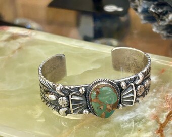 Ajax ターコイズ スターリングシルバー 精巧な厚みのある重厚なナバホ