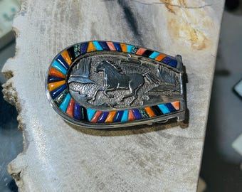 Vintage Large 70s Southwestern Silver Abalone & Onyx Belt Buckle Vintage Belt Buckle Abalone - Etsy main image 4