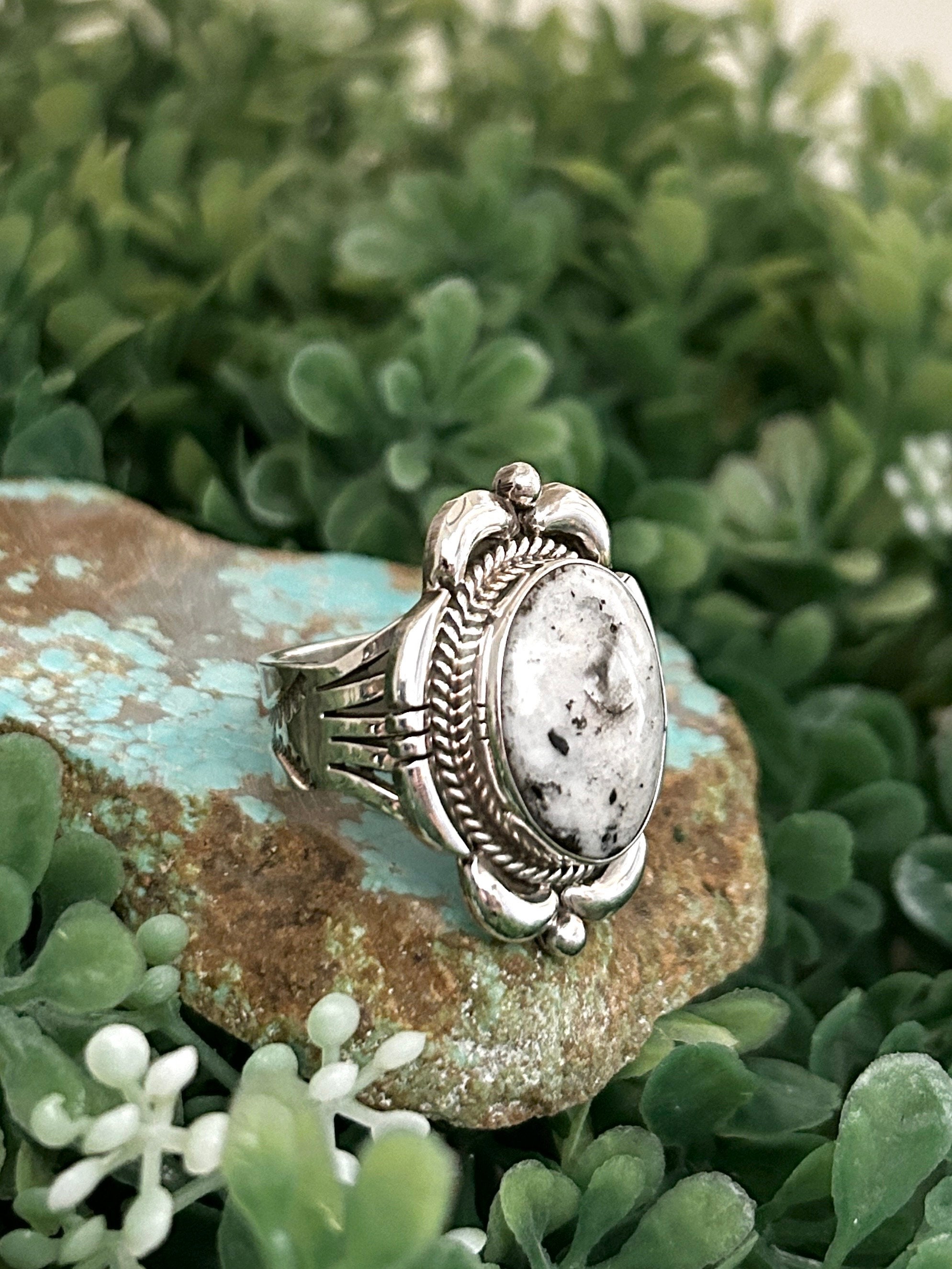 White Buffalo Sterling Silver Native American Women's/mens