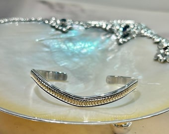 ナバホ ブレスレット .925 シルバー & 14k ソリッド ゴールド MM