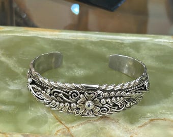 D. Dennis Sterling Eagle Cuff Bracelet, Metal Arts Group, Haida