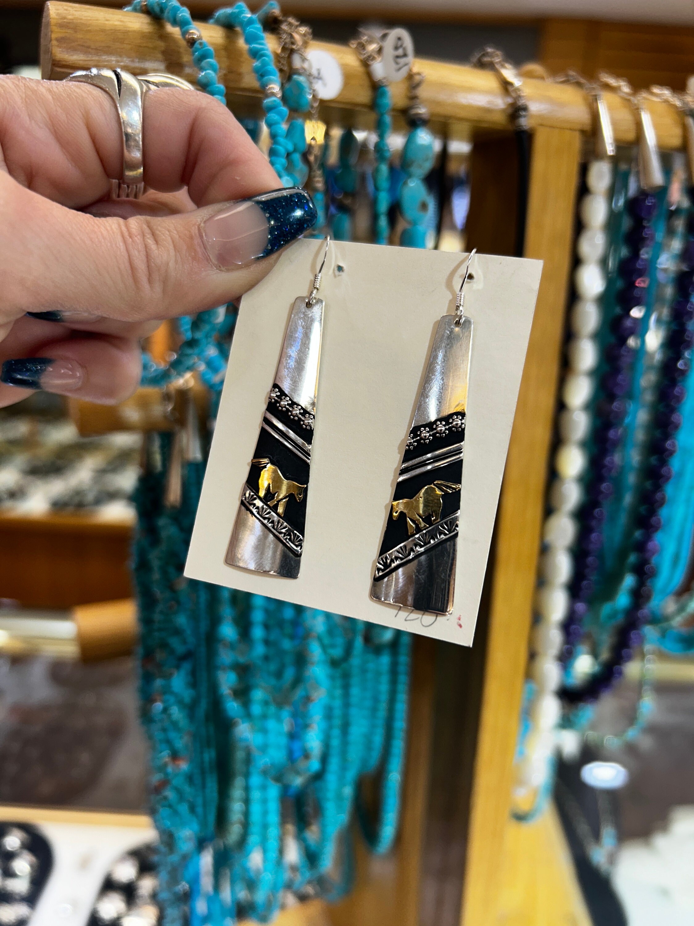 Tommy Singer + Rosita Singer Sterling Silver Gold Filled Horse Dangle ...