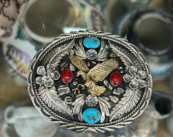 Vintage Native American Navajo Wilford B. Henry Sterling Silver