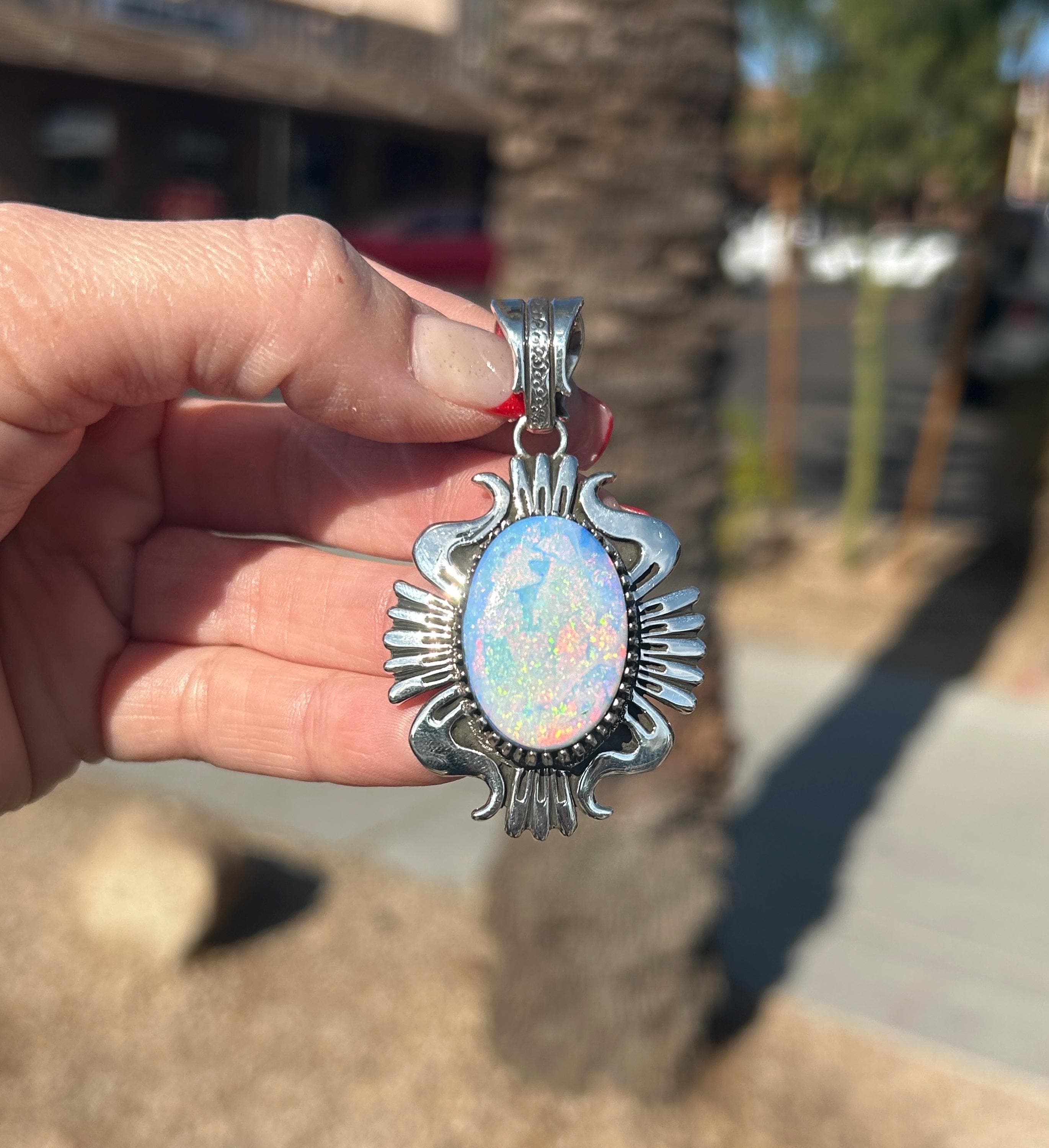 MADE TO ORDER Sterling Opal Navajo Handmade Teddy Yazzie Sterling