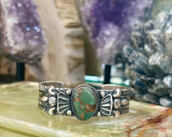 Vintage Sterling Silver Bangle Bracelet - Belt Buckle Style Estate
