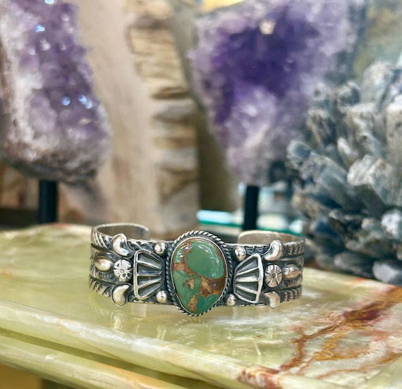 Ajax ターコイズ スターリングシルバー 精巧な厚みのある重厚なナバホ