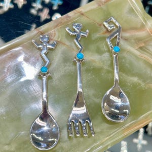 Baby Spoons and Fork Sterling Silver Navajo Handmade