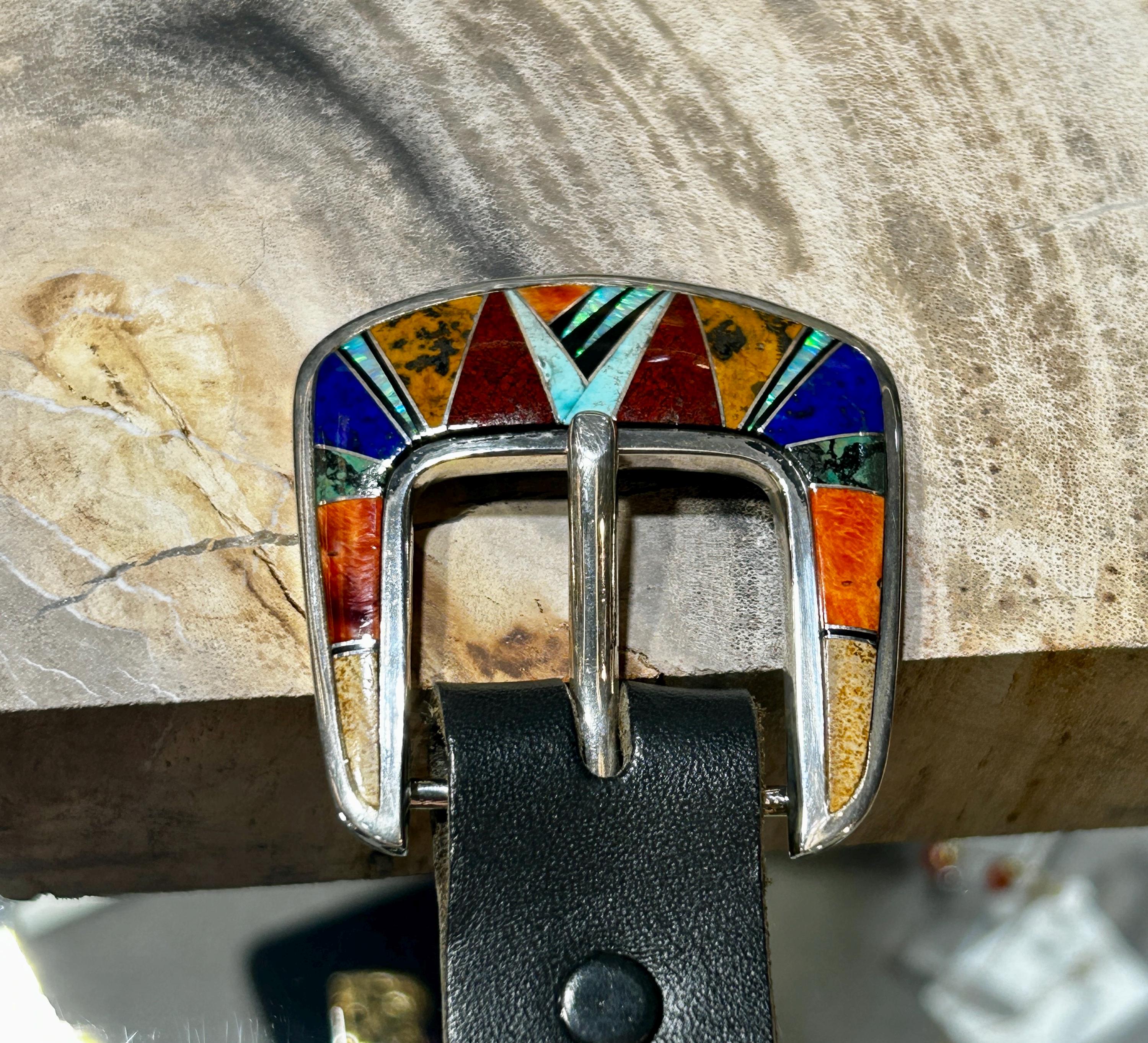 Navajo Handmade Multistone Jasper/opal/turquoise/lapis/spiny  display picture 1