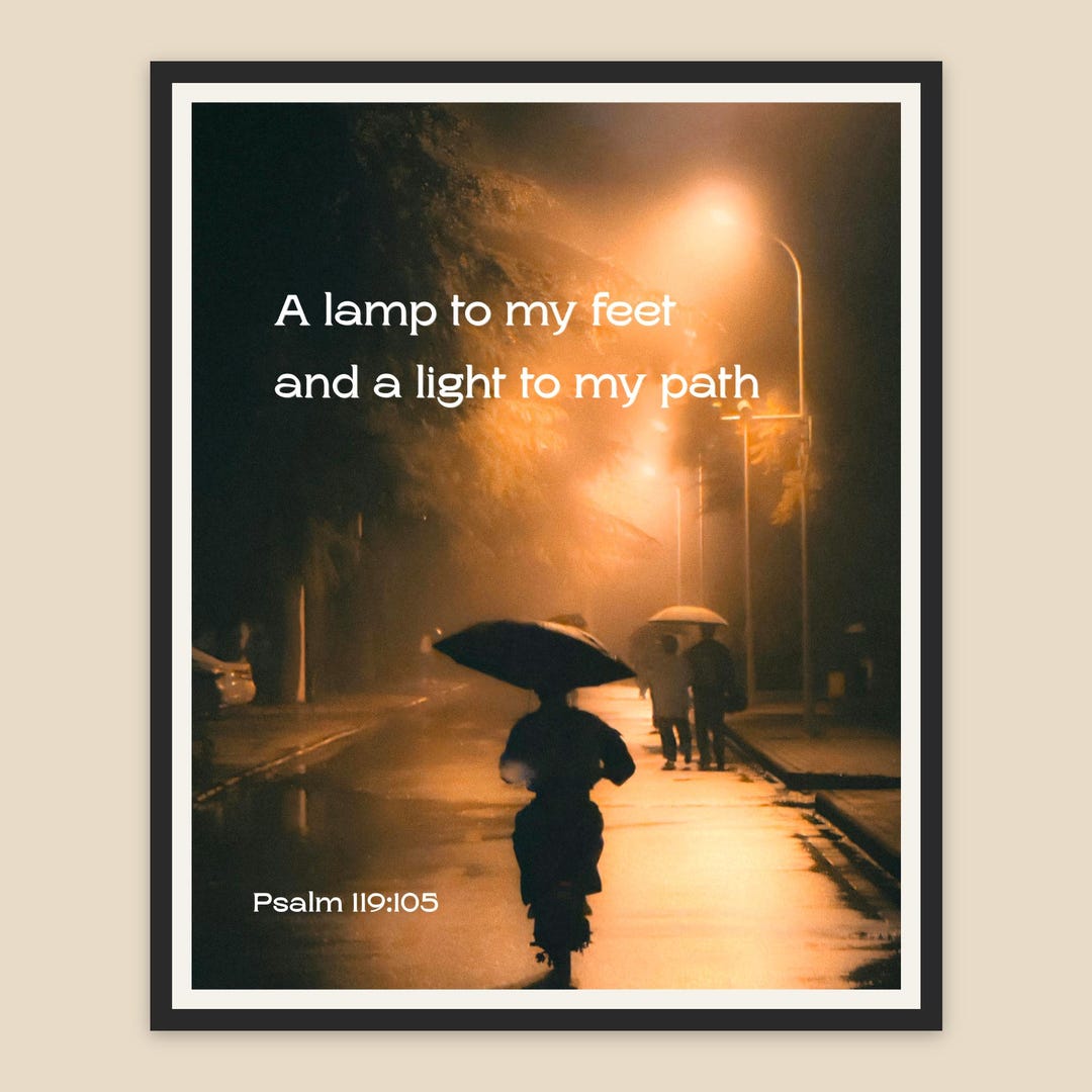 Psalm 119:105 | Light My Path | | Bible Verse Wall Art | Scripture Gift ...