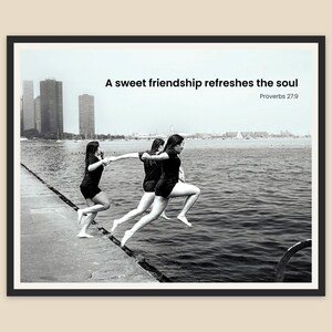 Proverbios 27:9 - Decoración de pared / Regalo de amistad cristiana / Una dulce amistad / (Descarga digital)
