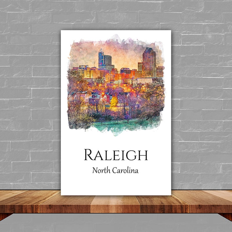 Raleigh Art Canvas - Etsy