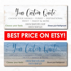 Create your own custom quote canvas sign, Personalized signs, Pick your colors, fonts, background,  Fun sayings, music lyrics, bible quotes