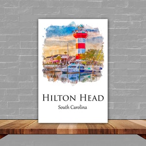 Hilton Head Travel art print,  Hilton Head Canvas Print,  Hilton Head wall art, Hilton Head  wall art, Hilton Head South Carolina,  poster