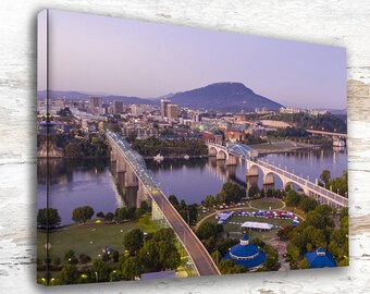 Chattanooga Skyline Canvas Print – Tennessee Cityscape Wall Art