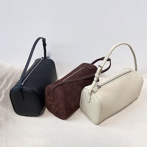 90er Jahre Ledertasche, Kleine Henkeltasche