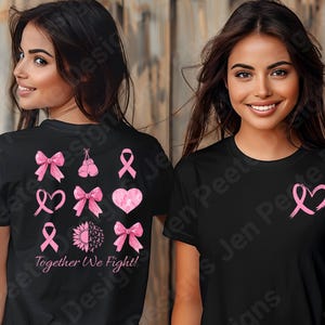Breast Cancer Awareness, Pink Out, Digital Download, Bow, Coquette, PNG