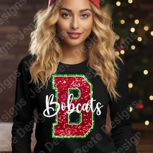 Shiny Bobcats DTF ready to Press! Christmas Shirts