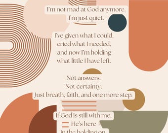 Christian Poetry Print | Faith & Survival Poems (Digital Download)