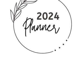 Monthly 2024 Printable Daily Planner digital download. 26 pages Digital Journal.