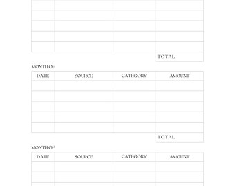 Budgeting Packet digital download. 5 pages Digital Journal.