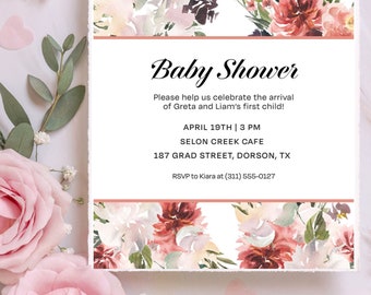 Invitación digital personalizada para Baby Shower